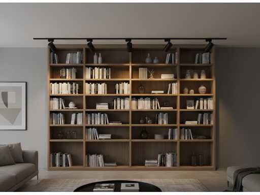 2 meter Railsysteem met 6 st railspot GU10 fitting met ring (4x)