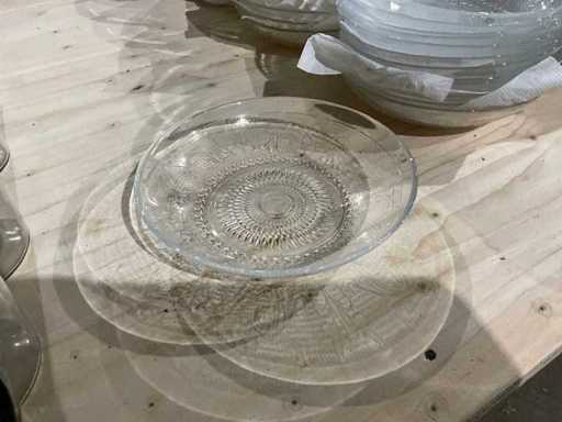 Lastra di vetro decorata (Ø 20 cm) (56x)