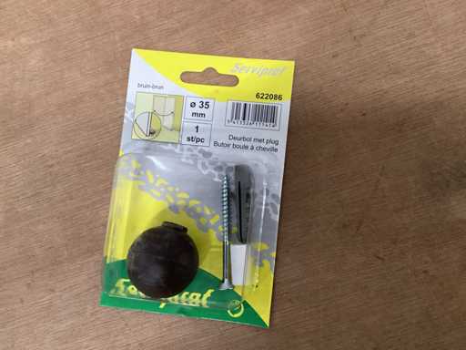 Serviprof door stopper 35 mm, screw mounting (186x)