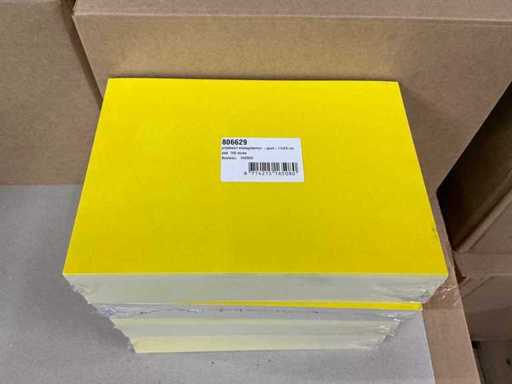 Partij prijskaarten etalagekarton geel 17x24cm (23400x)