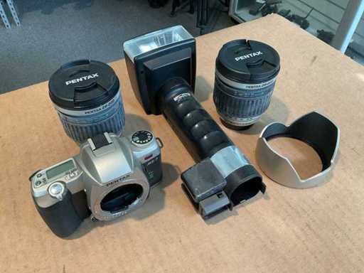 Pentax MZ-7 Fotocamera set in tas