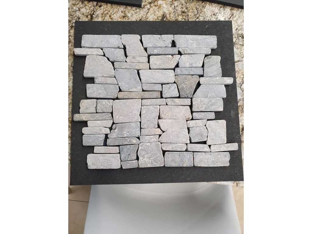 6m2 - mozaic marmură - HOR gri deschis aleatoriu 30x15