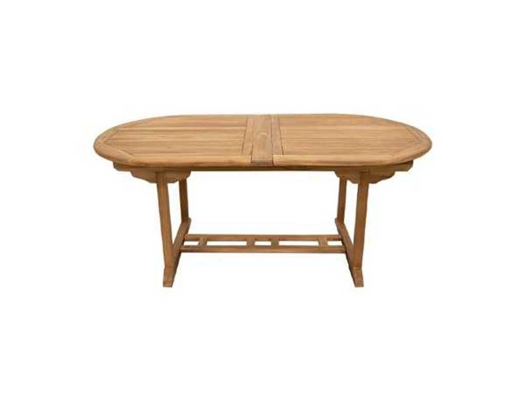 Ausziehbarer ovaler Gartentisch 200-300 cm