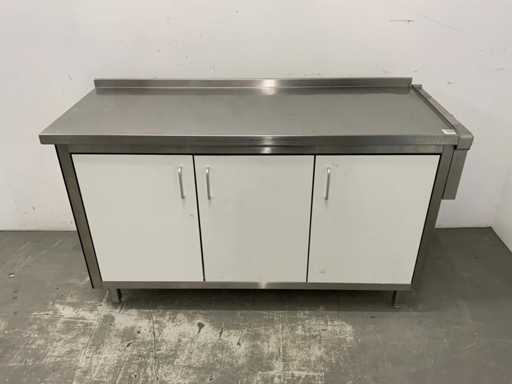 RVS Werktafel met gesloten onderbouw