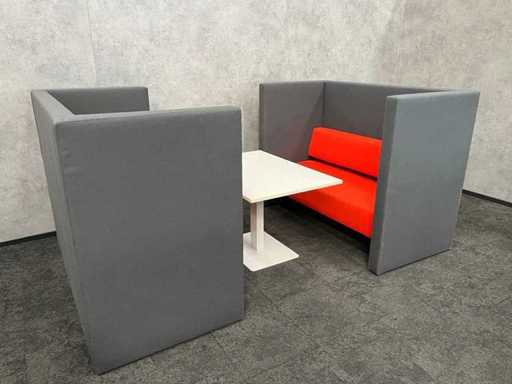 Stazione di lavoro da lounge acustico