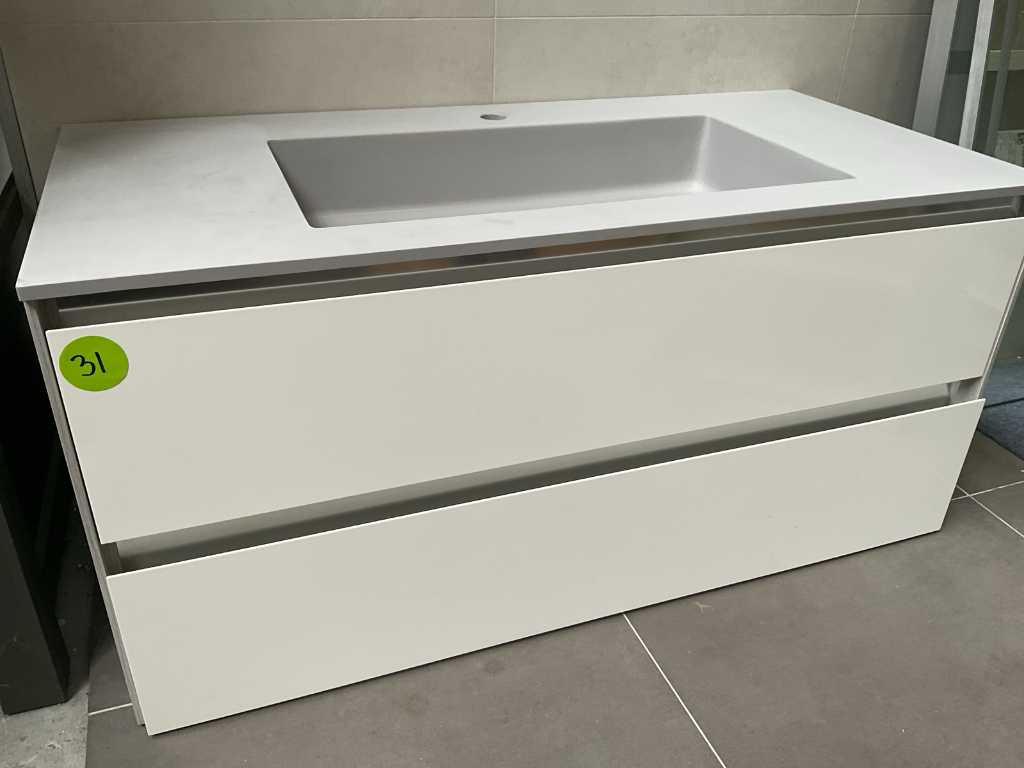 Design Ensemble de meubles de salle de bain 106 cm plateau composite