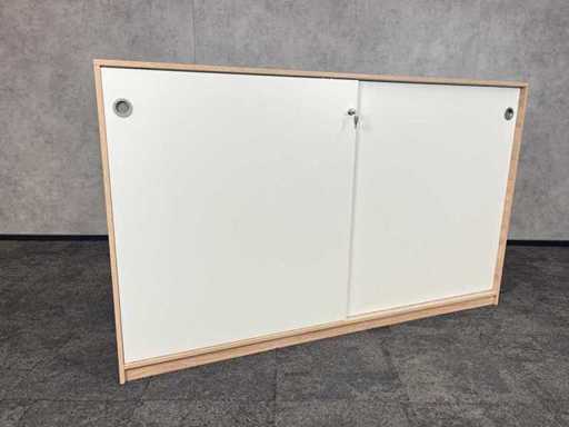 Armoire à porte coulissante en bois à demi-hauteur 200 cm