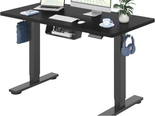 Eén Sta-bureau 100x60cm, elektrisch in hoogte verstelbaar bureau