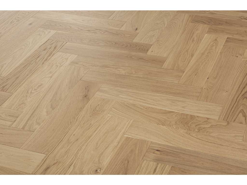 60 m² Oak multi-layer herringbone parquet floor Wet