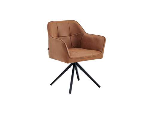 Colenis - Pearl Eetkamerstoel - set van 50 - Cognac - Microfiber Stof - Microvezel - Industrieel