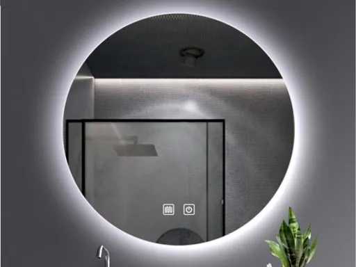 Aloni - Omega - Oglind? LED rotund? 80 cm. Incl. înc?lzire.