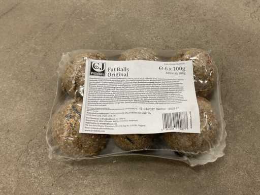 Pack de 6 morceaux de boules de graisse pour les vers de la faune CJ Wildlife Worms (26x)