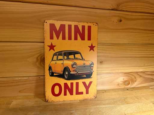 Cartello pubblicitario in metallo