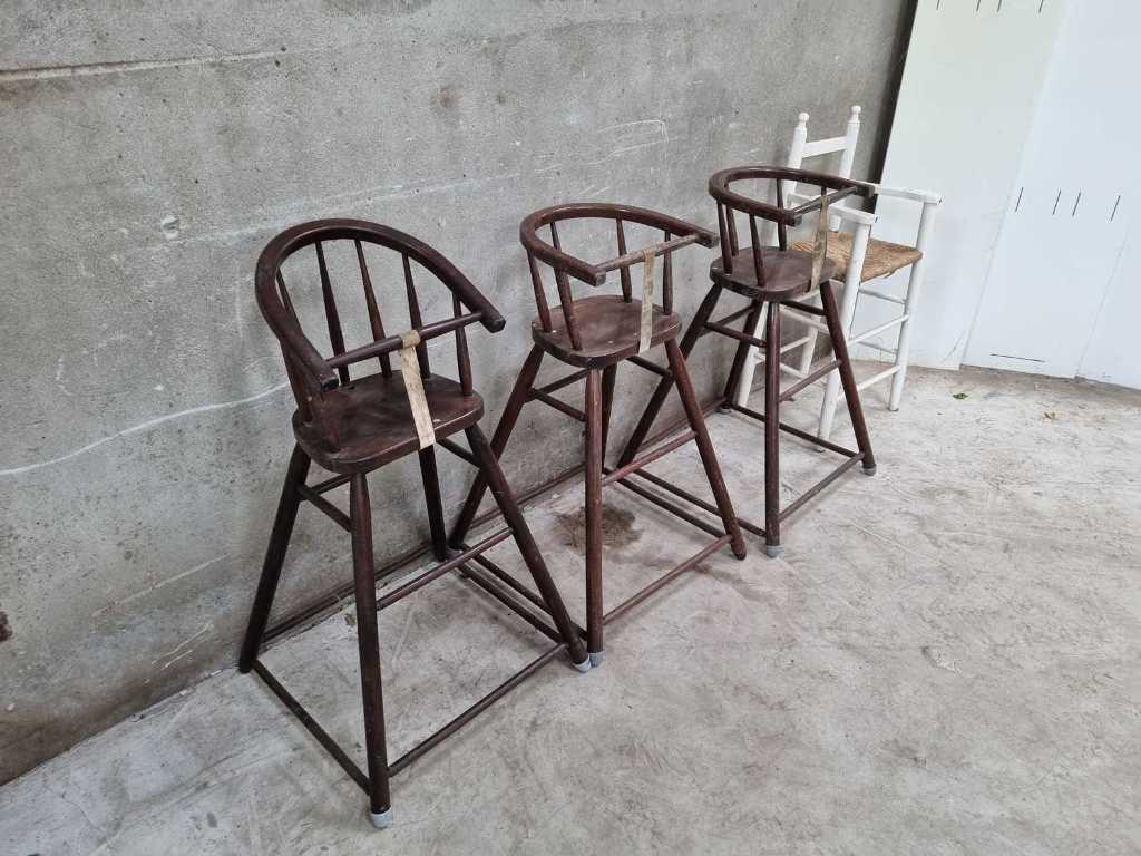 Miscellaneous high chairs (4x)