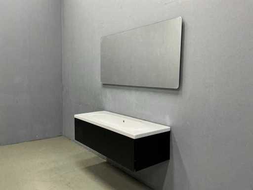 Detremmerie – Schwarz matt – Badezimmermöbelset 120 cm