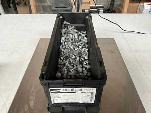 Würth 9.21kg Screw hexagon head with full thread M10x20 in stackable container
