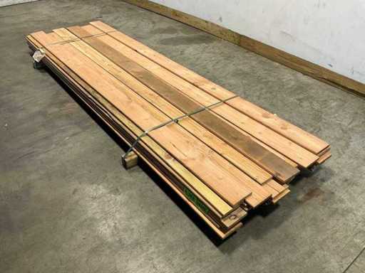 Douglas plank dried and planed 300x14x1.8 cm (39x)