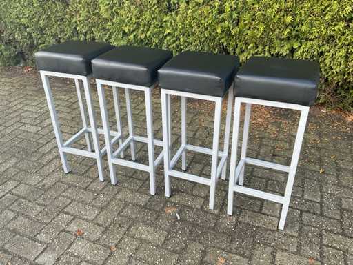 Scaun de bar - negru (4x)