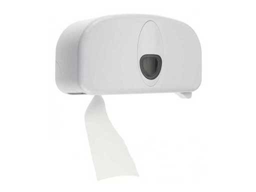 Dozownik papieru toaletowego PlastiQline 2 role, plastik biały (14x)