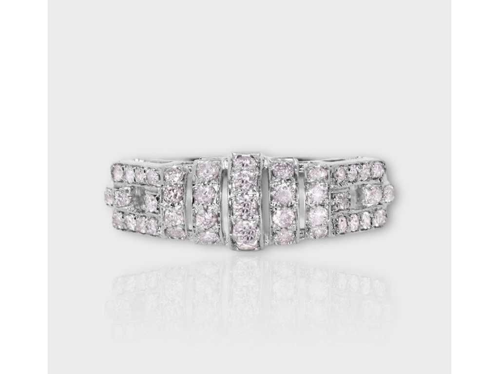 Bague Design de Luxe Très Rare Diamant Rose Naturel 0.50 carat