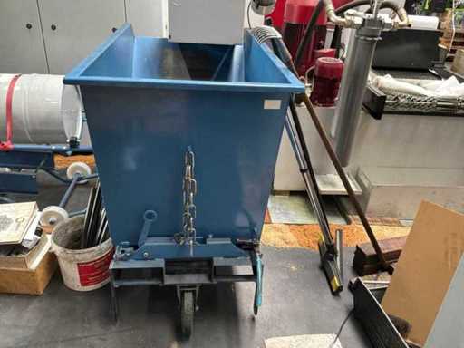 Conteneur mobile de déversement de puces