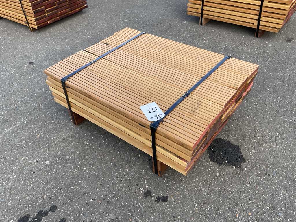 Paquet Planche de terrasse en bois dur raboté (Bilinga)