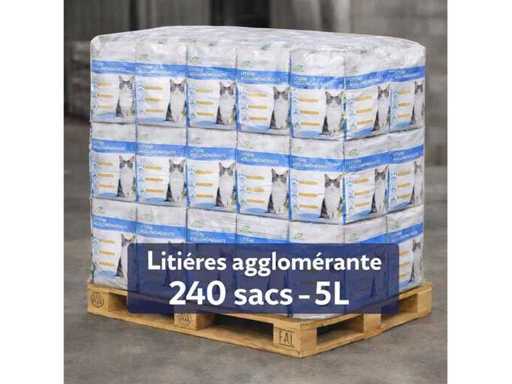 Pallet of 240 5 L clumping litters 