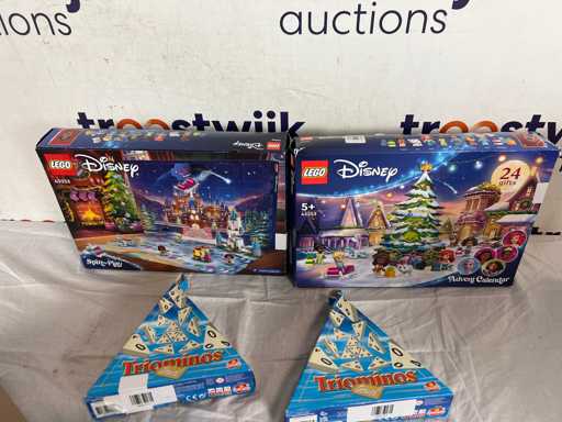 Triominos Travel - Travel Game + LEGO Disney Advent Calendar 2024 - 43253