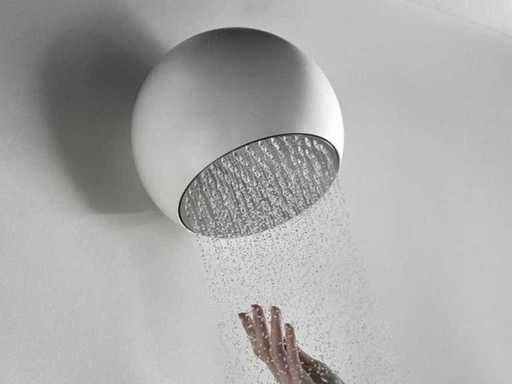 Fima Carlo Frattini Sfera Shower Head ball matte white chrome