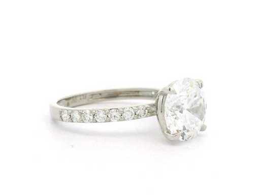 Platina ring met 3,44 crt. diamant