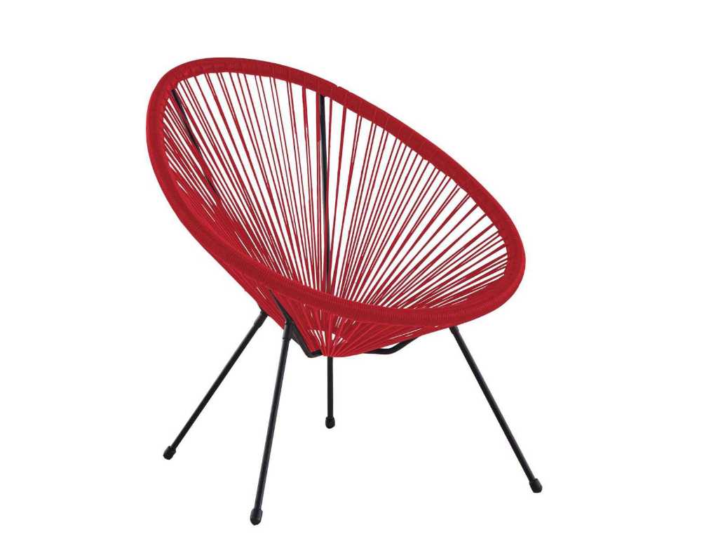 Czerwone krzesło wypoczynkowe