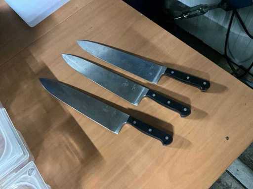 Couteaux de chef d’alimentation (3x)