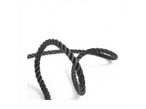 Mooring line black beaten 10 mm - 2.5 meter - 03798Z