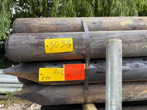 Palenboer - Tuinpalen 2m creo gefreesd (20x)