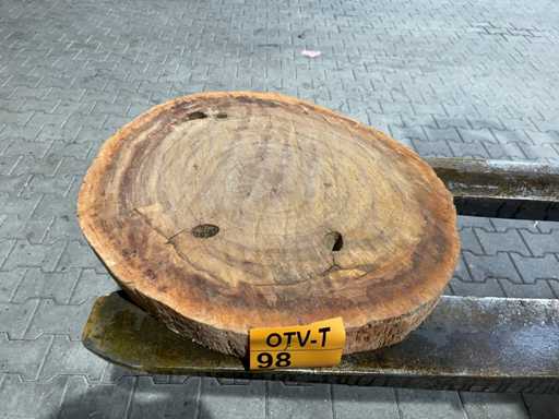 Rosewood schijf, Dikte 80mm, Ø 500mm