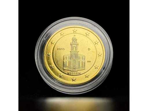 2 euro Duitsland 2015 Hesse St. Paul's Kerk Verguld Gedagtelike Herdenkingsmunt D in capsule