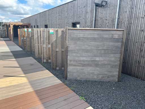 Showmodel - Houten tuinomheining (9x)