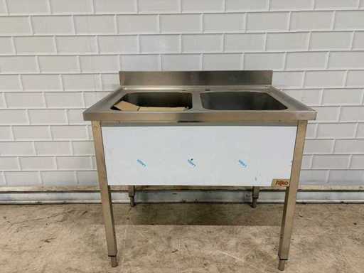 Silko - évier en acier inoxydable avec double évier inutilisé