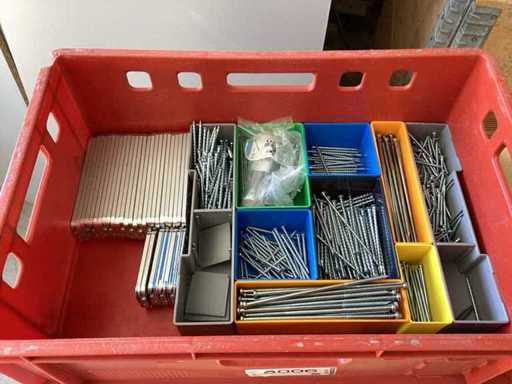 Conector de cola de milano de aluminio Mixed Lot Atlas incluyendo accesorios en caja de plástico