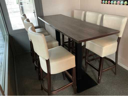 6 chairs with table Bar furniture