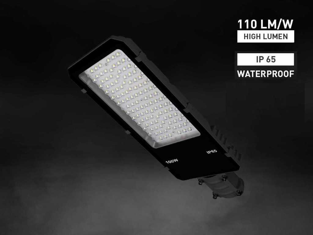 100W PRO Street Light SMD LED Waterproof 3000K (6x)