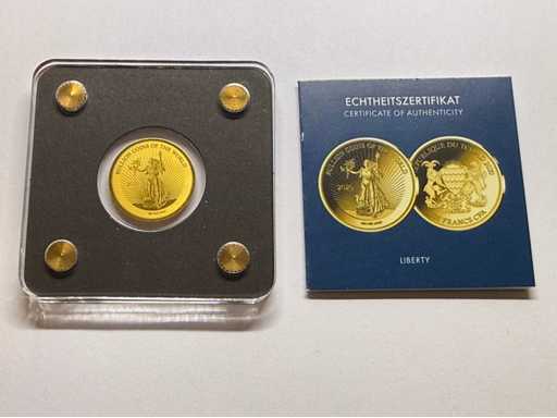 1/500 OZ 999 Fine Gold Liberty Chad