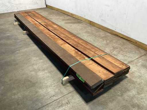 Bois dur Angelim Vermelho scié 450x19,5x3 cm (20x)