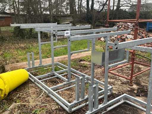 Supporto metallico per scaffali in alluminio