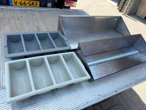 Fries and cutlery baking - 2x - Crockery, glassware and cutlery