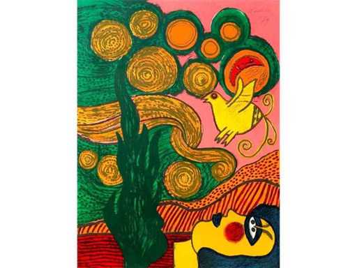 Corneille - Hommage à Van Gogh - litho - ingelijst