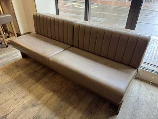 Huts - Panca da ristorante con rivestimento in pelle