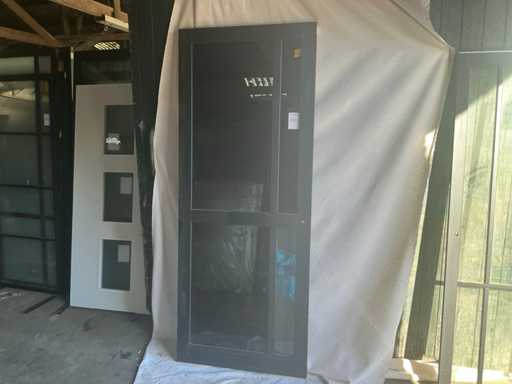 Porte intérieure en verre fumé noir 92,5x231,5cm