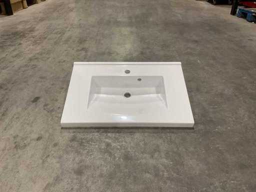 Allibert 70cm plan polybeton 1 vasque blanc 813873 Wasbak