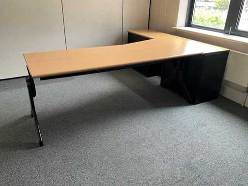 Kembo - Bureau (200x100 cm) met archiefkast (200x50x75 cm) 